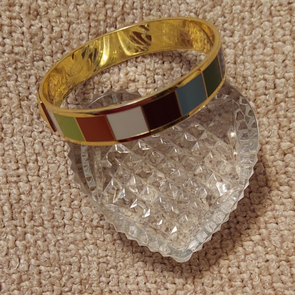 Coach, multicolored enamel, gold-plated bangle